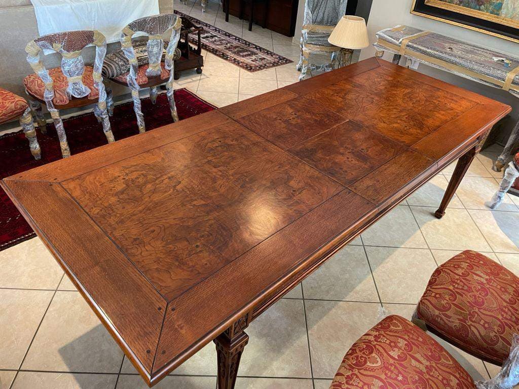 Okkerneut hout eetkamer tafel - image 3