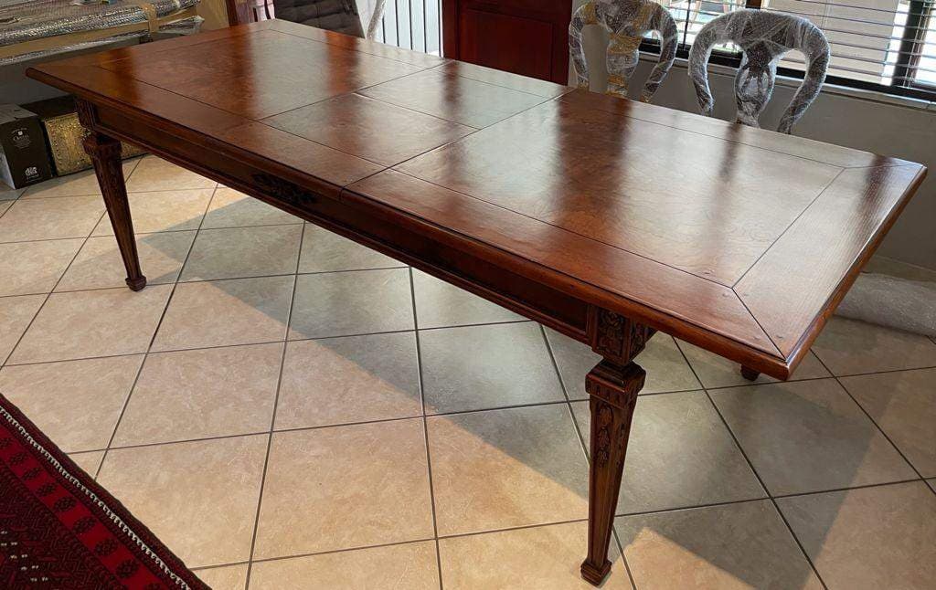 Okkerneut hout eetkamer tafel - image 5