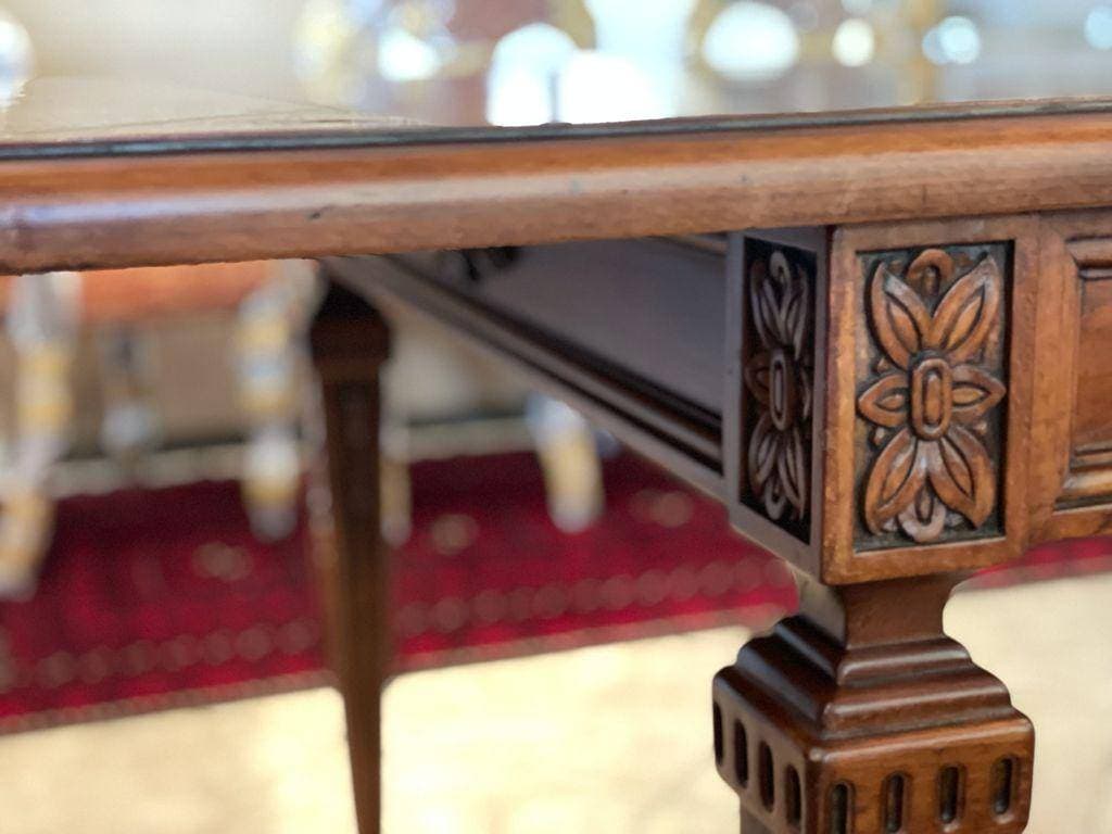 Okkerneut hout eetkamer tafel - image 9