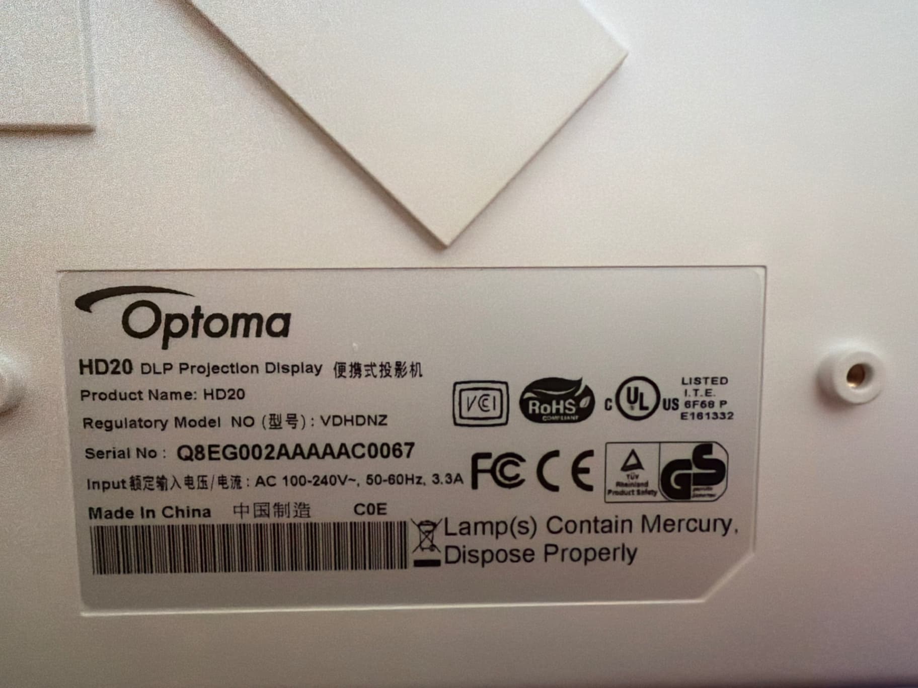 OPTOMA H20 - Projector 1080P - image 5