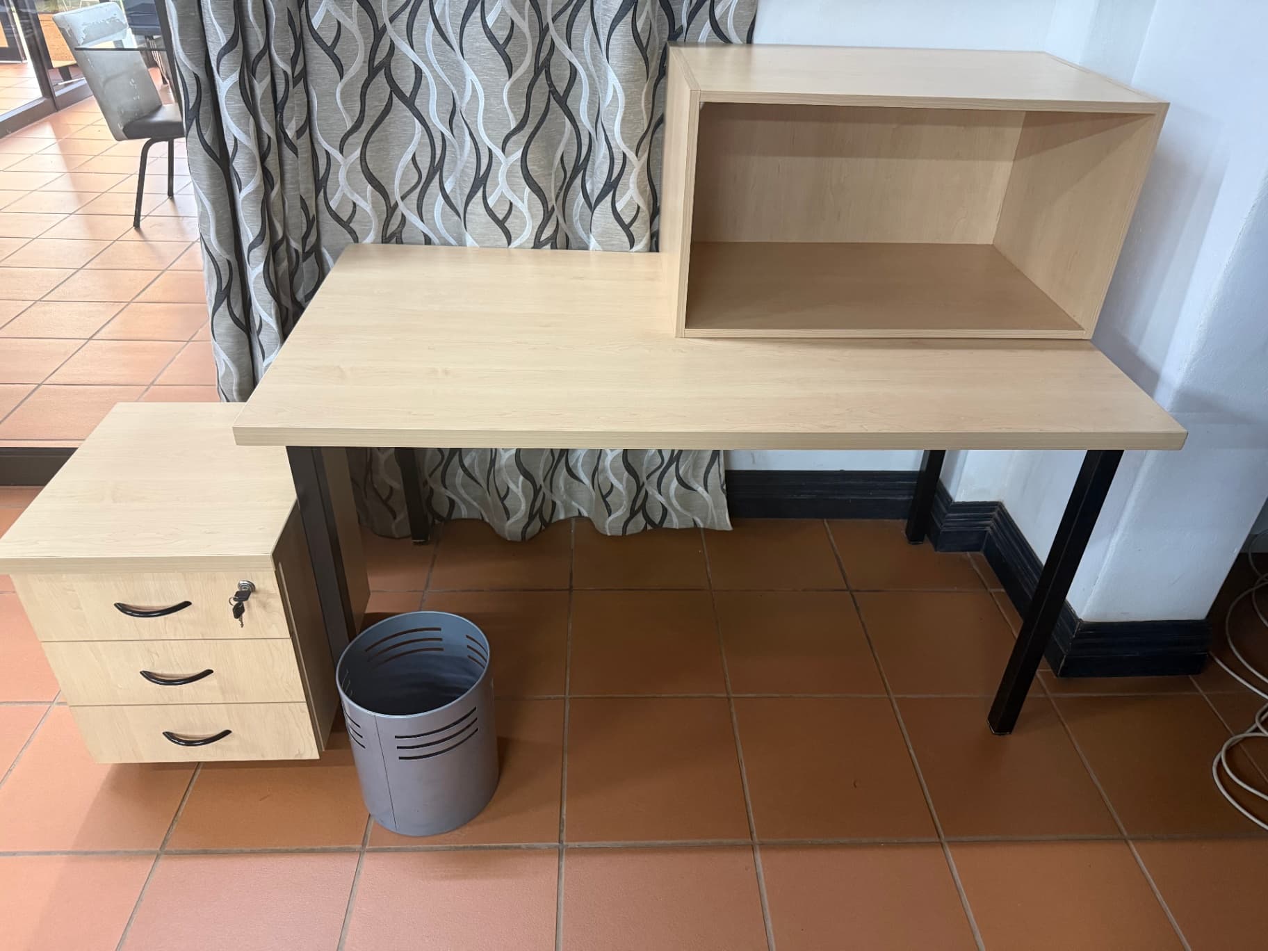 Office Desk with drawer and upper shelf